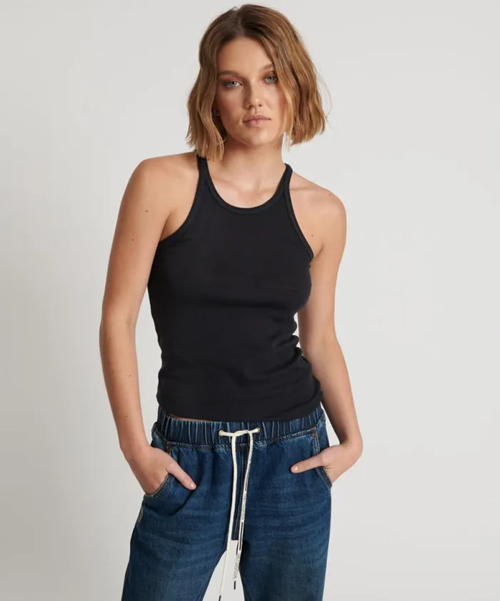 Women ONETEASPOON FINE RIB SINGLET One Teaspoon Tees and Tanks