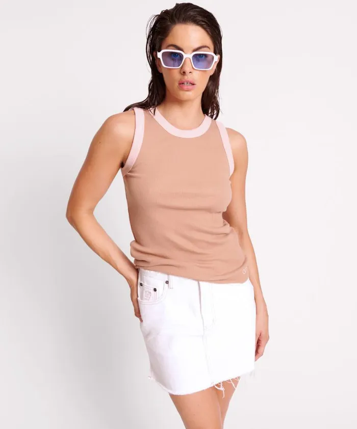 Women OTS 2 TONE EQUIPMENT TANK One Teaspoon Tees and Tanks