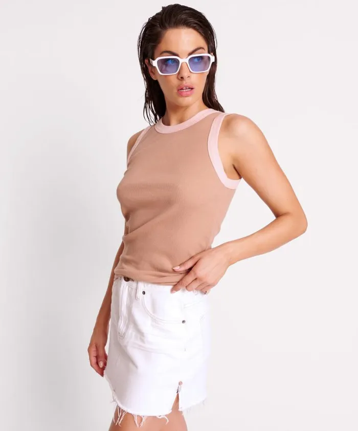 Women OTS 2 TONE EQUIPMENT TANK One Teaspoon Tees and Tanks Women OTS 2 TONE EQUIPMENT TANK One Teaspoon Tees and Tanks