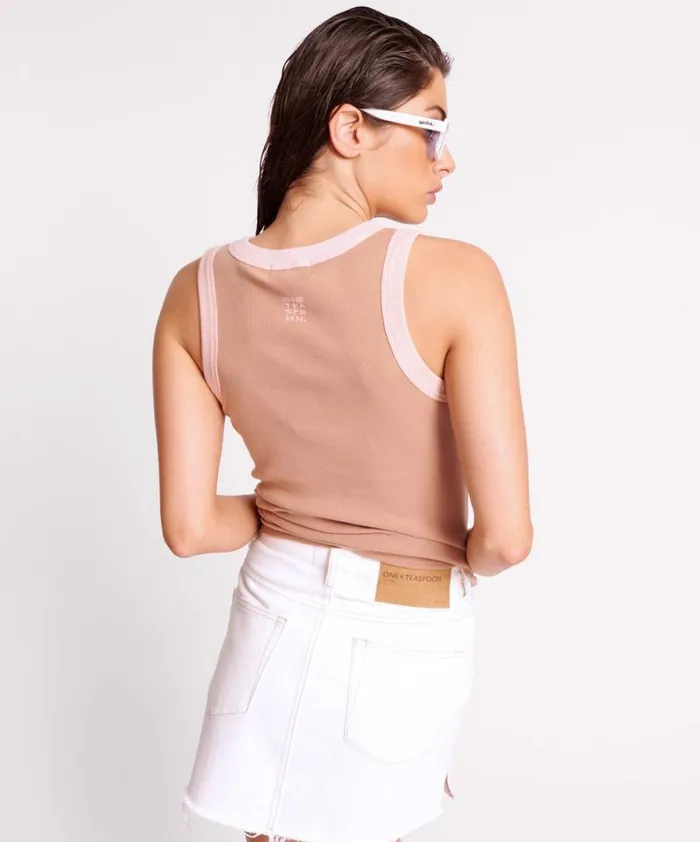 Women OTS 2 TONE EQUIPMENT TANK One Teaspoon Tees and Tanks Women OTS 2 TONE EQUIPMENT TANK One Teaspoon Tees and Tanks