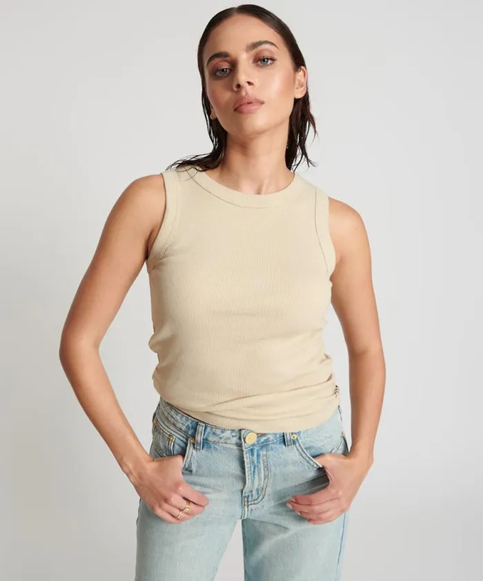 Women OTS EQUIPMENT TANK WHITE One Teaspoon Tees and Tanks