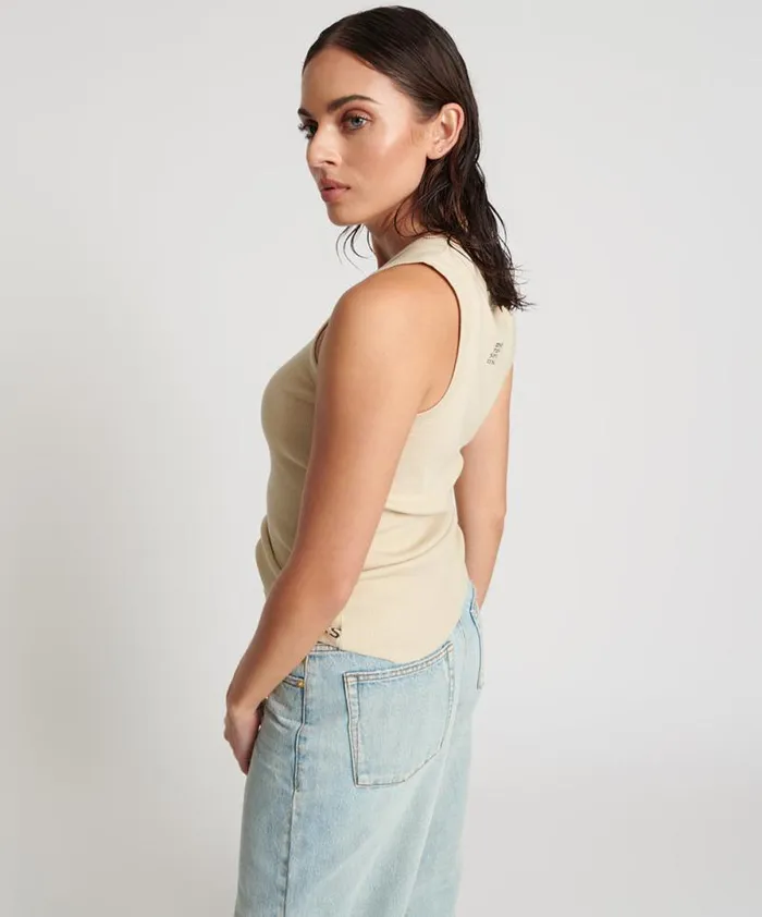 Women OTS EQUIPMENT TANK WHITE One Teaspoon Tees and Tanks Women OTS EQUIPMENT TANK WHITE One Teaspoon Tees and Tanks
