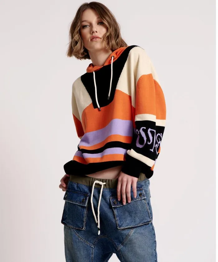 Women OTS REACTIVE KNIT HOODY One Teaspoon Knitwear Women OTS REACTIVE KNIT HOODY One Teaspoon Knitwear