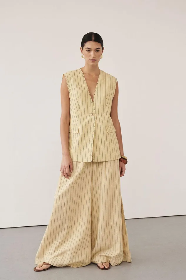 Women Pants DISSH OLLIE DUNE STRIPE WIDE LEG PANT