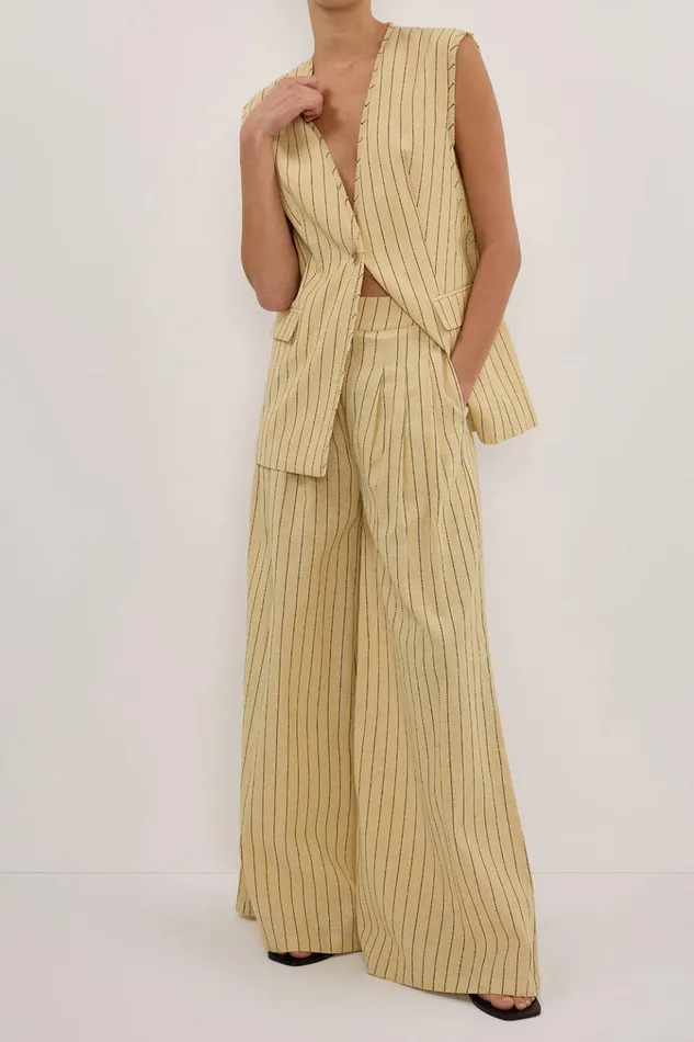 Women Pants DISSH OLLIE DUNE STRIPE WIDE LEG PANT