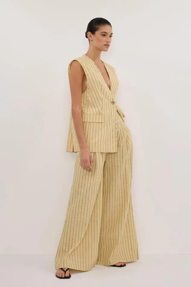 Women Pants DISSH OLLIE DUNE STRIPE WIDE LEG PANT