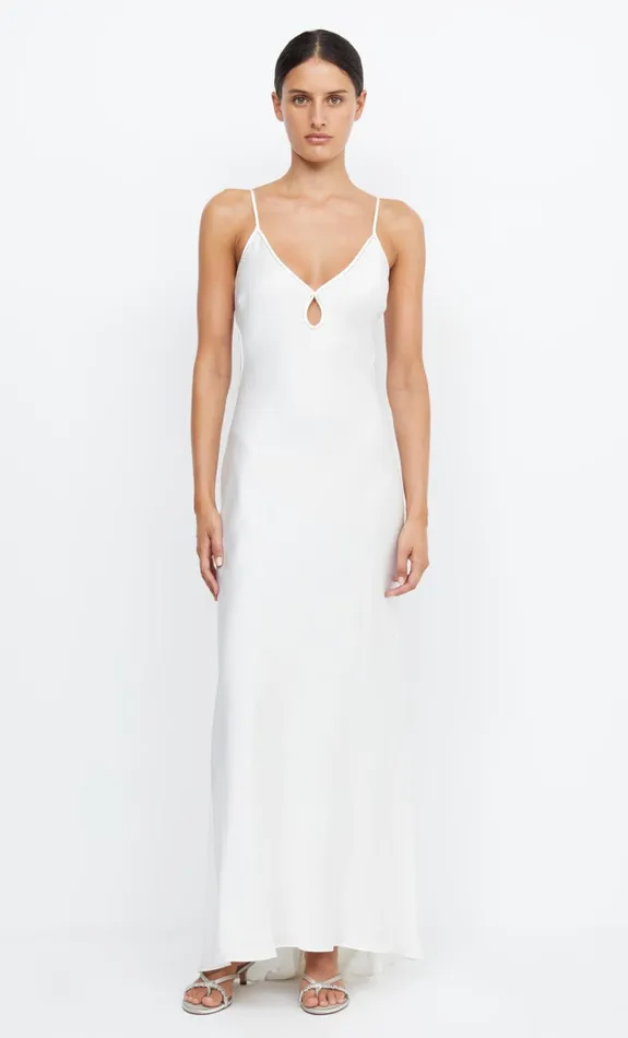 Women PARADISE SILK BEADED MAXI DRESS 8211 IVORY Bec Bridge Maxi Dresses