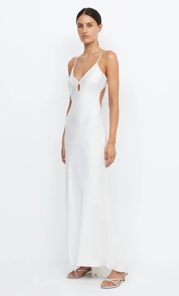 Women PARADISE SILK BEADED MAXI DRESS 8211 IVORY Bec Bridge Maxi Dresses
