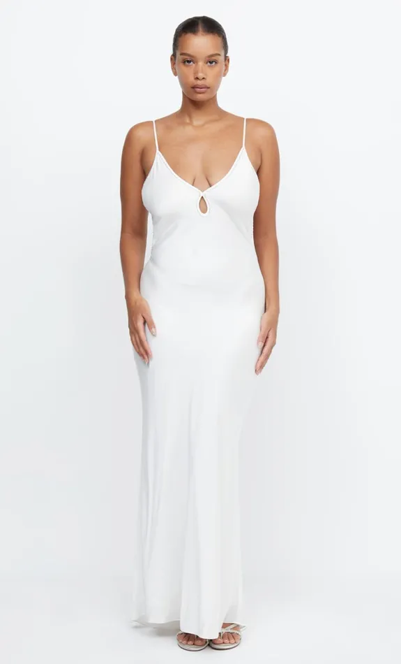 Women PARADISE SILK BEADED MAXI DRESS 8211 IVORY Bec Bridge Maxi Dresses