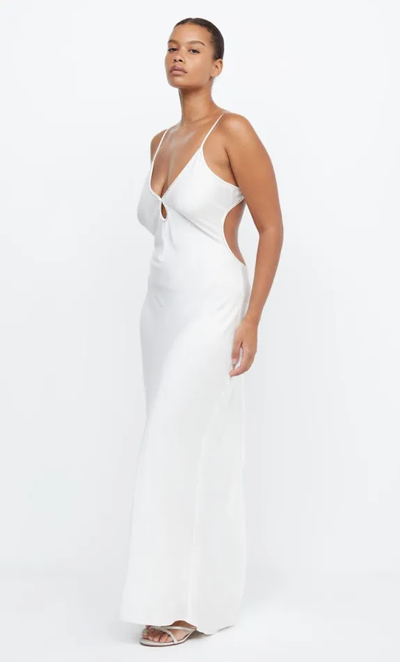 Women PARADISE SILK BEADED MAXI DRESS 8211 IVORY Bec Bridge Maxi Dresses