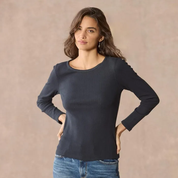 Women Perfect Pointelle Crewneck White Sundance Catalog Tops Women Perfect Pointelle Crewneck White Sundance Catalog Tops