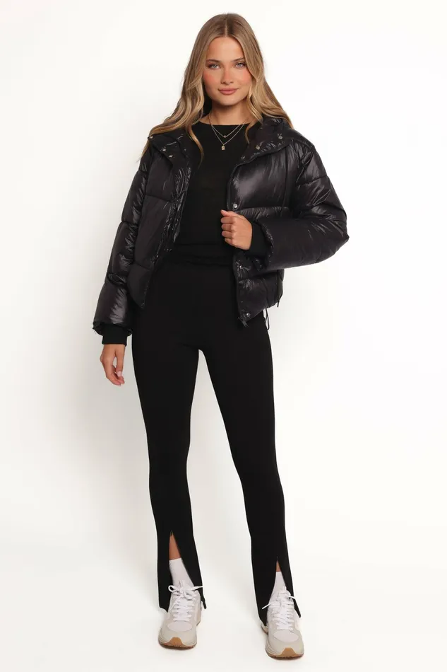 Women Petal and Pup Archie Puffer Jacket Black Jackets and Coats