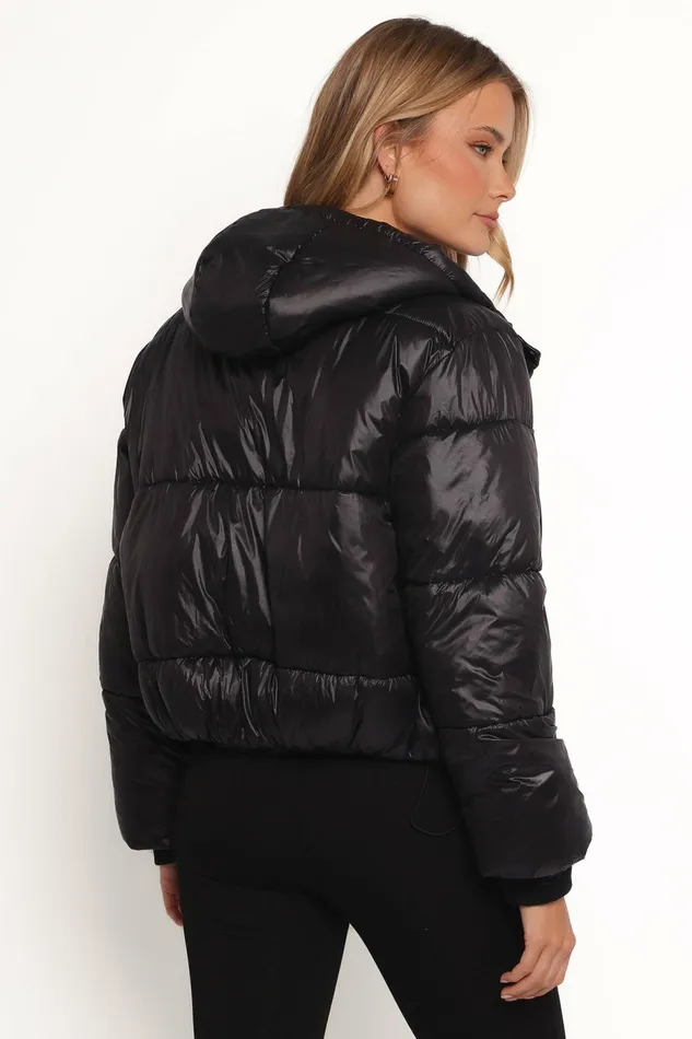 Women Petal and Pup Archie Puffer Jacket Black Jackets and Coats