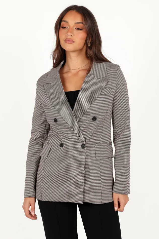 Women Petal and Pup Juliette Blazer BrownCream Blazers