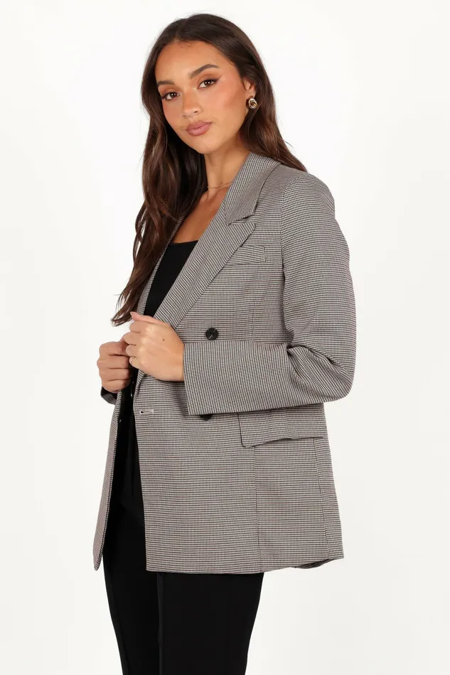Women Petal and Pup Juliette Blazer BrownCream Blazers