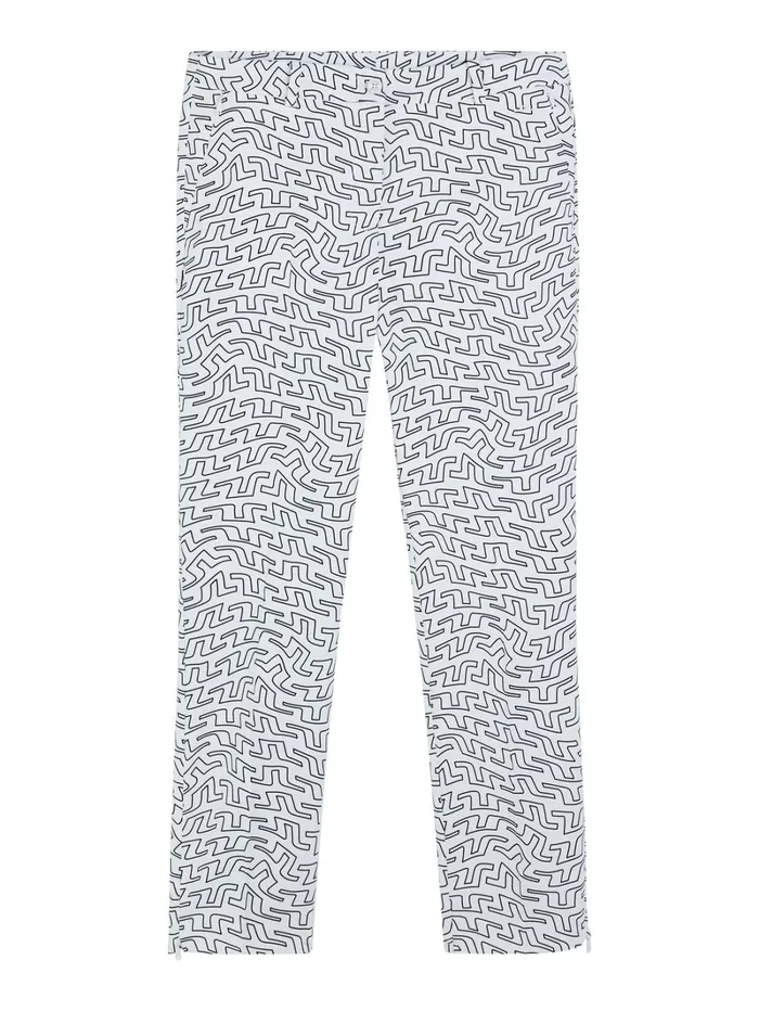 Women Pia Print Pant White Outline Bridge Swirl JLindeberg Trousers