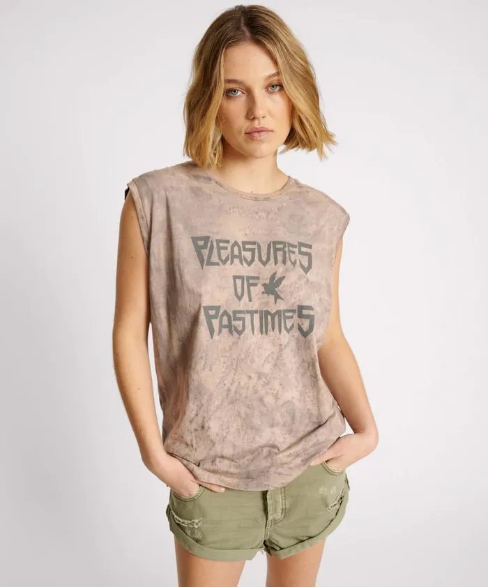 Women PLEASURE SPLIT SEAM HAND DYED TANK One Teaspoon Tees and Tanks