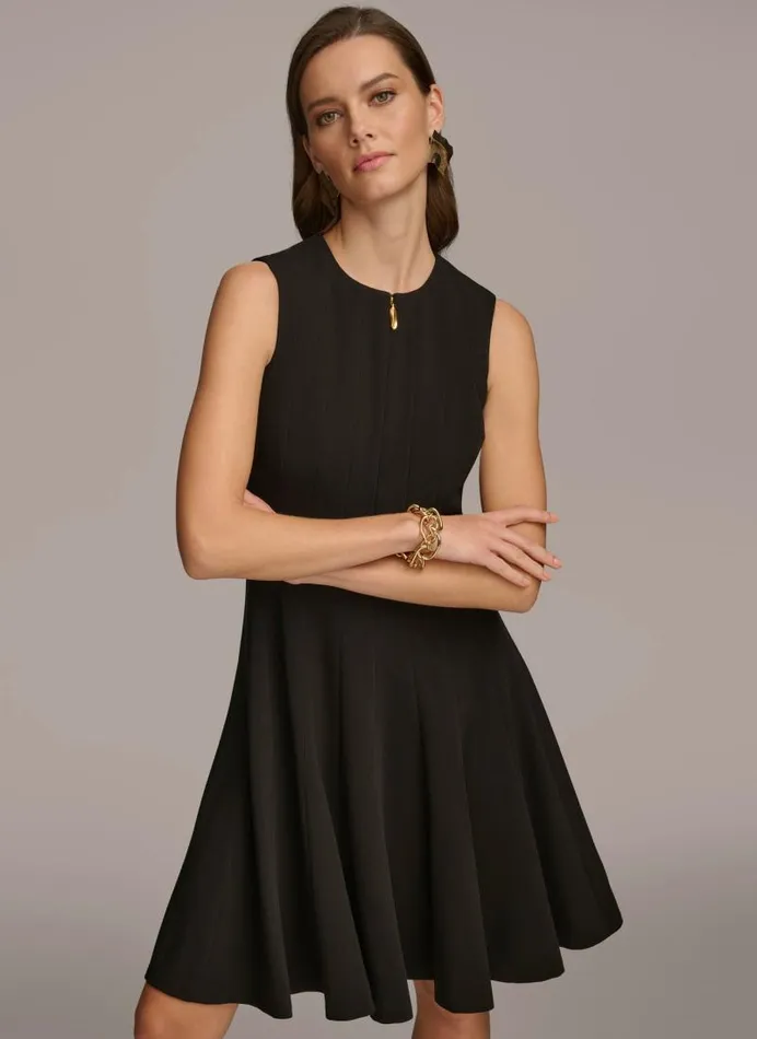 Women PLEATED SKIRT DRESS Black Donna Karan New York Dresses And Jumpsuits Women PLEATED SKIRT DRESS Black Donna Karan New York Dresses And Jumpsuits