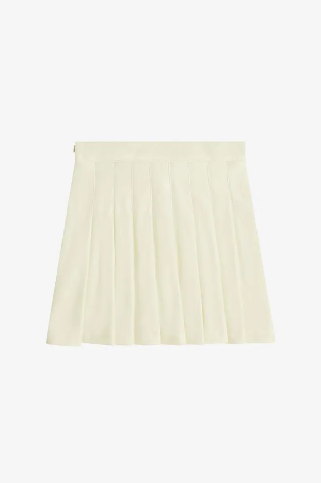 Women Pleated Tennis Skirt Ecru Fred Perry Trousers and Skirts