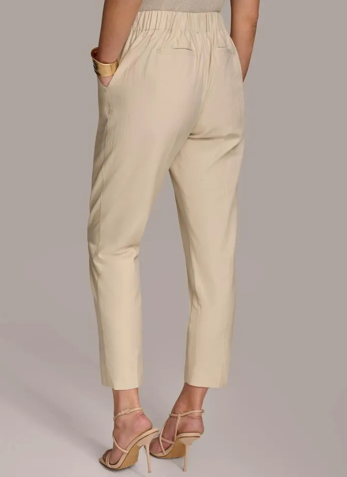 Women PULL ON TROUSER WITH PLEATS Beige Donna Karan New York Pants Women PULL ON TROUSER WITH PLEATS Beige Donna Karan New York Pants