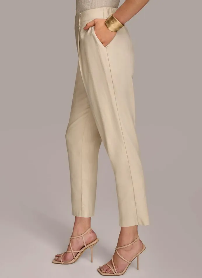 Women PULL ON TROUSER WITH PLEATS Beige Donna Karan New York Pants Women PULL ON TROUSER WITH PLEATS Beige Donna Karan New York Pants