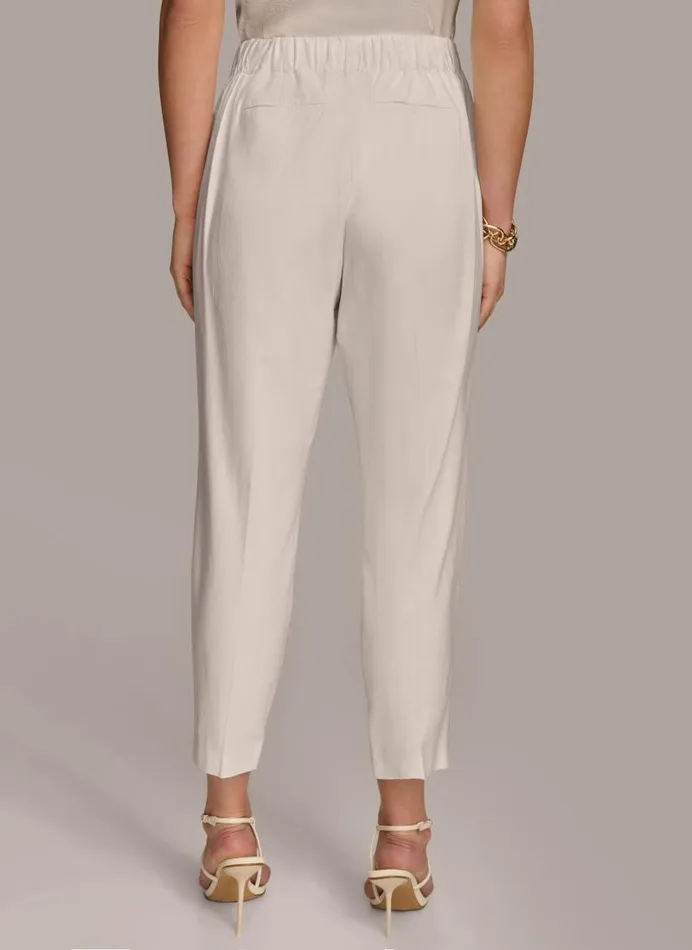 Women PULL ON TROUSER WITH PLEATS Cream Donna Karan New York Pants Women PULL ON TROUSER WITH PLEATS Cream Donna Karan New York Pants