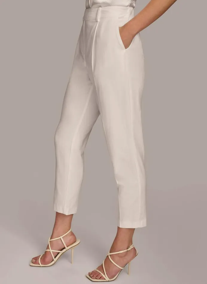 Women PULL ON TROUSER WITH PLEATS Cream Donna Karan New York Pants Women PULL ON TROUSER WITH PLEATS Cream Donna Karan New York Pants