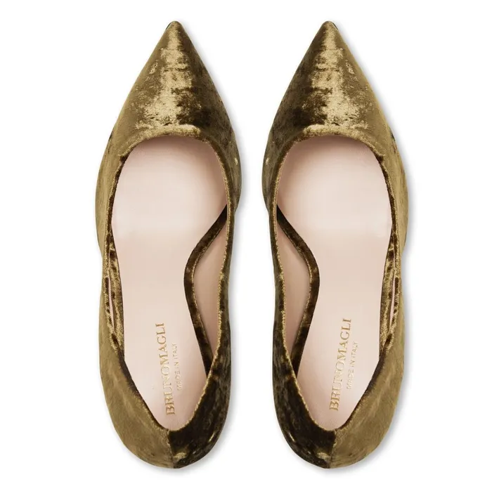 Women Pumps Bruno Magli Telma Pointed Toe Pump Olive Velvet Women Pumps Bruno Magli Telma Pointed Toe Pump Olive Velvet