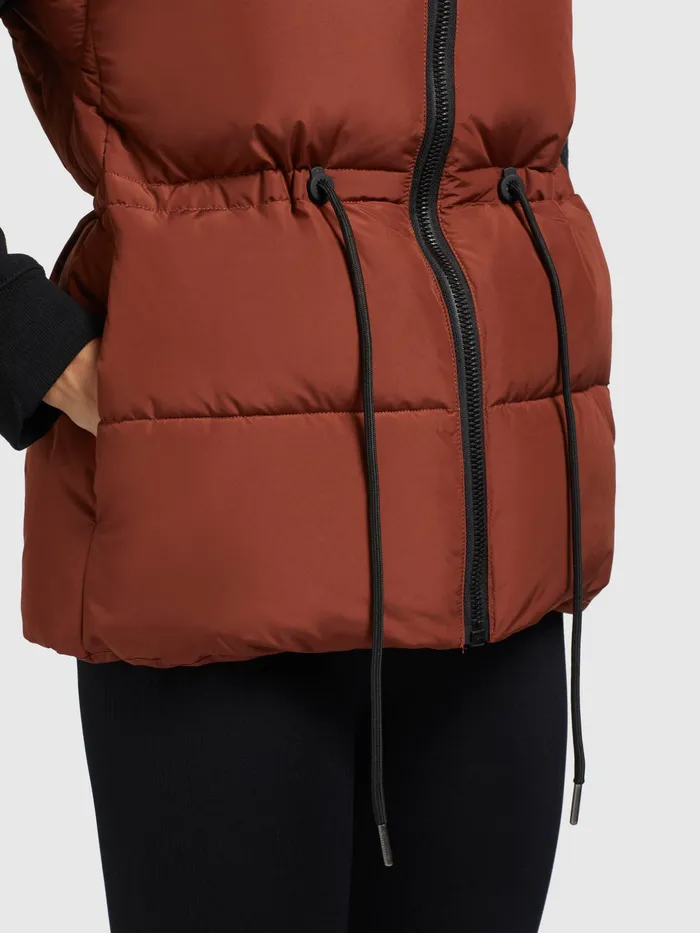 Women Quilted Vests KHUJO Weste MINOU Rotbraun Rotbraun
