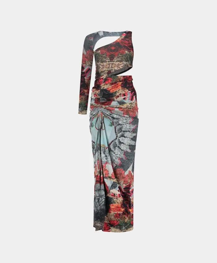Women Red Grey Rigomane Dress Daily Paper Dresses