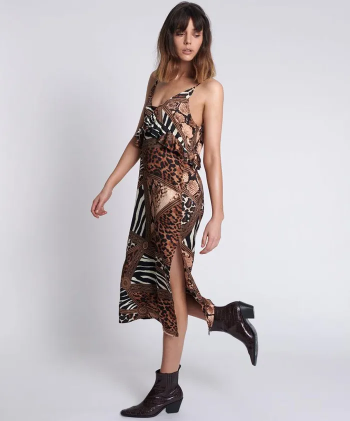 Women RENDEZVOUS PRINT SLIP DRESS One Teaspoon Midi and Maxi Dresses Women RENDEZVOUS PRINT SLIP DRESS One Teaspoon Midi and Maxi Dresses