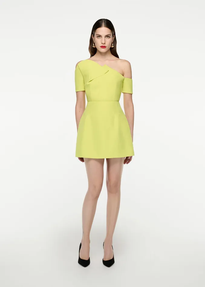 Women Roland Mouret Clothing Asymmetric Silk Wool Mini Dress