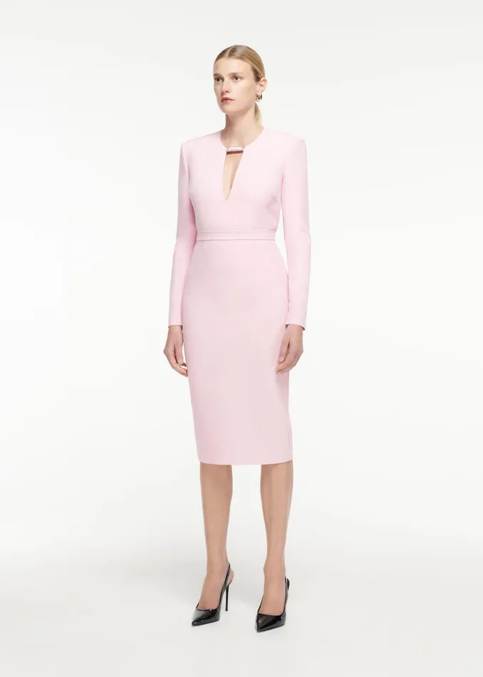 Women Roland Mouret Clothing Crepe Midi Skirt
