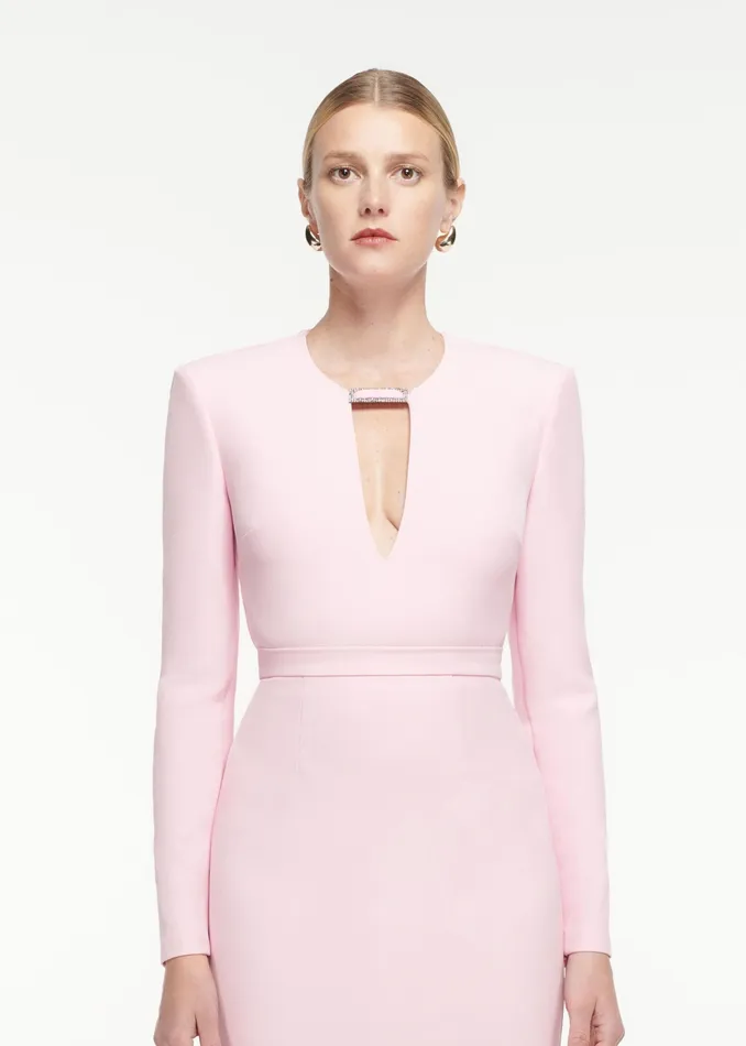 Women Roland Mouret Clothing Crepe Midi Skirt