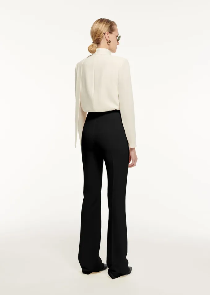 Women Roland Mouret Clothing Long Sleeve Tie Stretch Cady