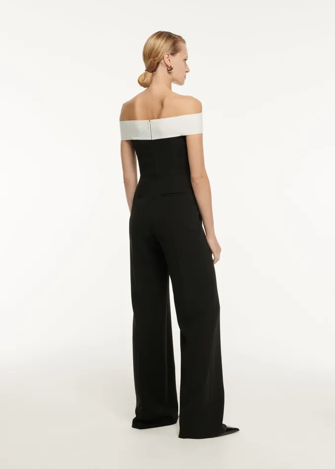 Women Roland Mouret Clothing Off The Shoulder Stretch Cady Jumpsuit