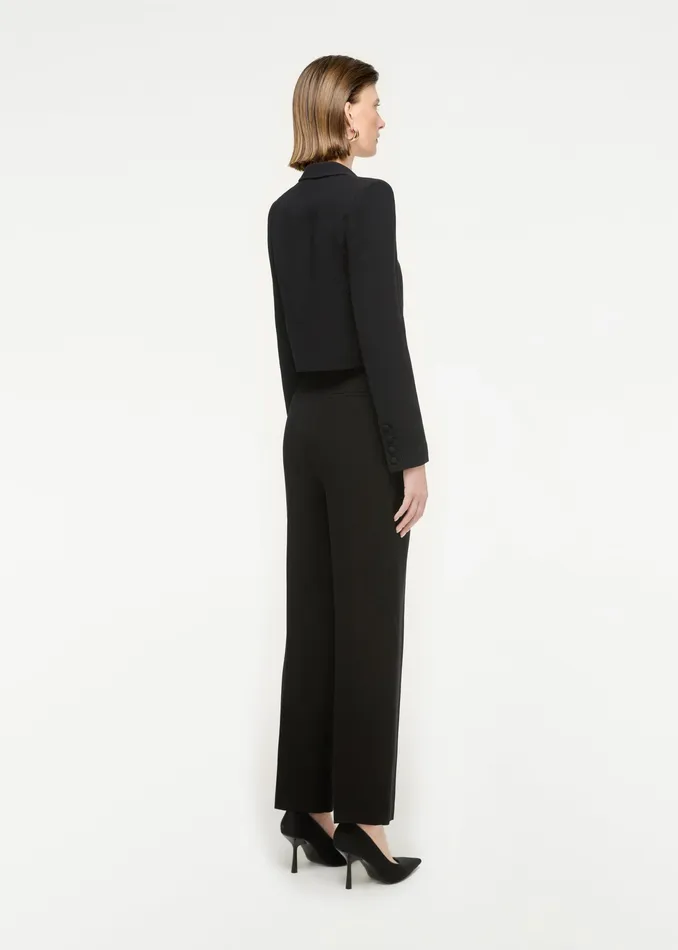 Women Roland Mouret Clothing Straight Cut Wool Silk Trouser