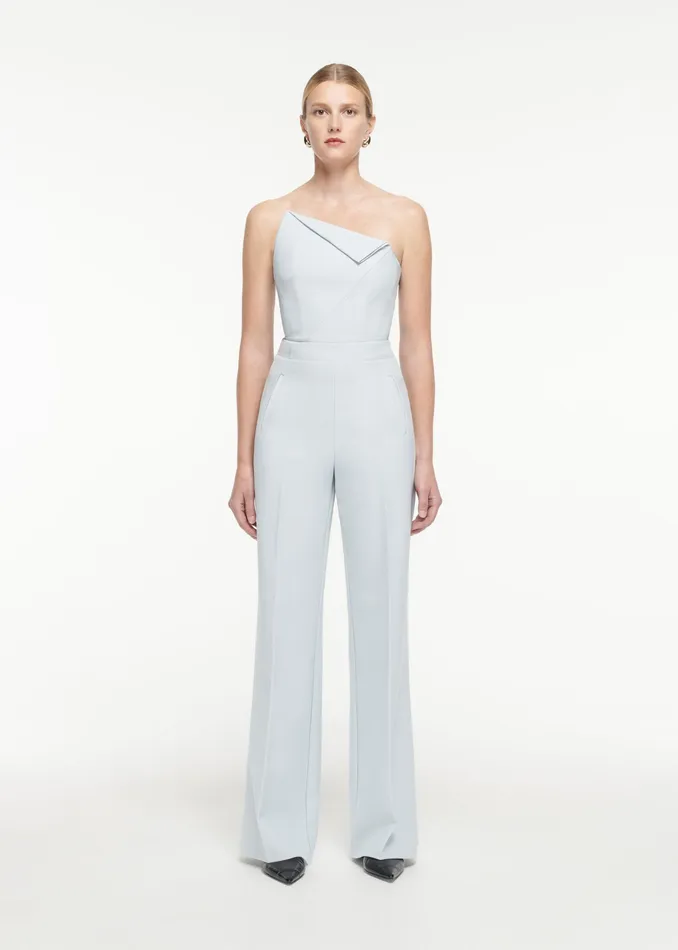 Women Roland Mouret Clothing Strapless Asymmetric Crepe Top