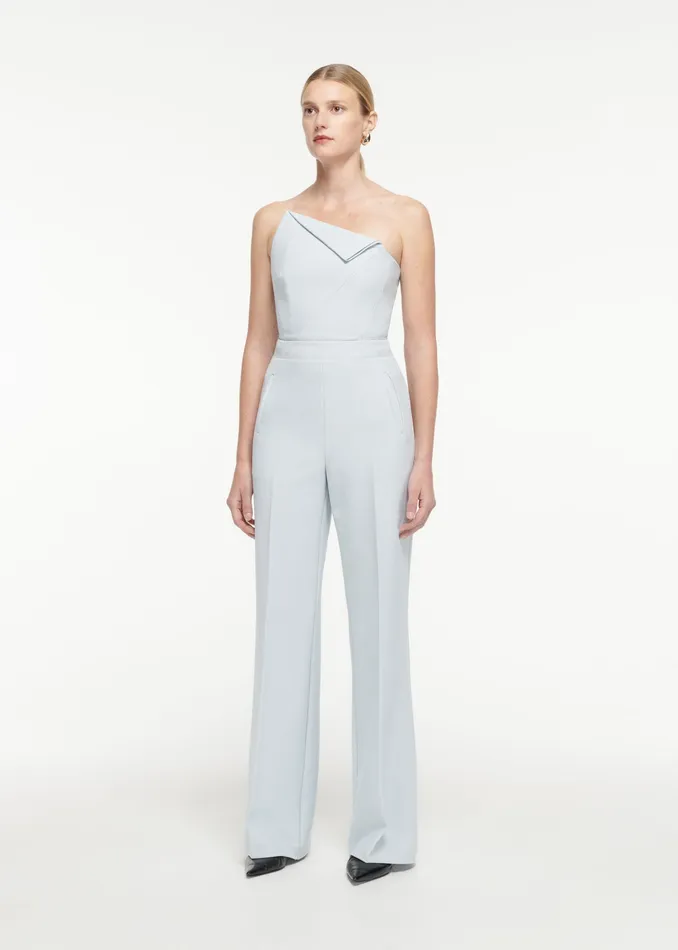 Women Roland Mouret Clothing Strapless Asymmetric Crepe Top