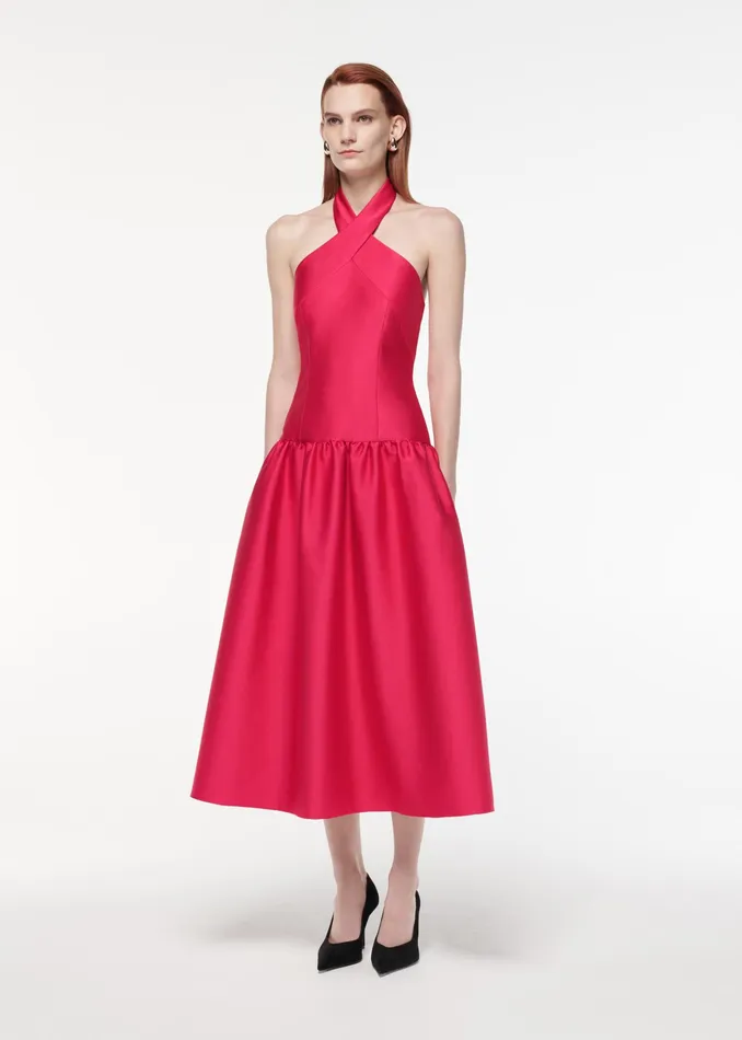 Women Roland Mouret Clothing Taffeta Midi Dress