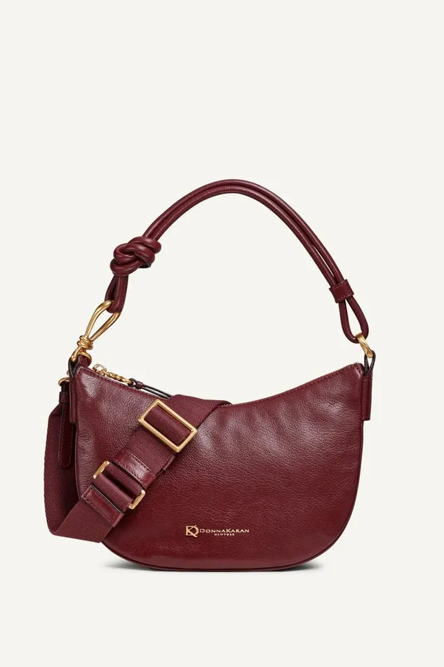 Women ROSLYN SMALL HOBO Garnet Donna Karan New York Shoulder And Hobo Bags