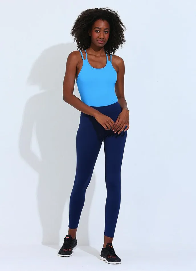 Women Running Leggings Navy Dona Jo Leggings and Capris