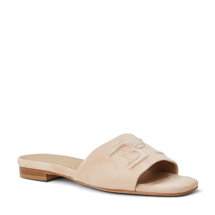 Women Sandals and Slides Bruno Magli FABIA Single Banded Slide SAND SUEDE