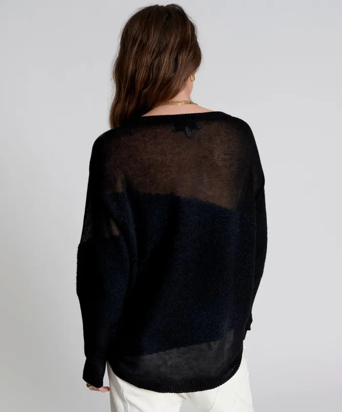 Women SHATTERED CREW KNIT SWEATER BLACK One Teaspoon Knitwear Women SHATTERED CREW KNIT SWEATER BLACK One Teaspoon Knitwear