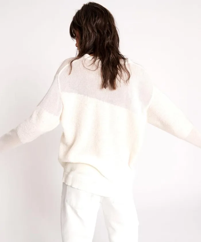 Women SHATTERED CREW KNIT SWEATER WHITE One Teaspoon Knitwear Women SHATTERED CREW KNIT SWEATER WHITE One Teaspoon Knitwear