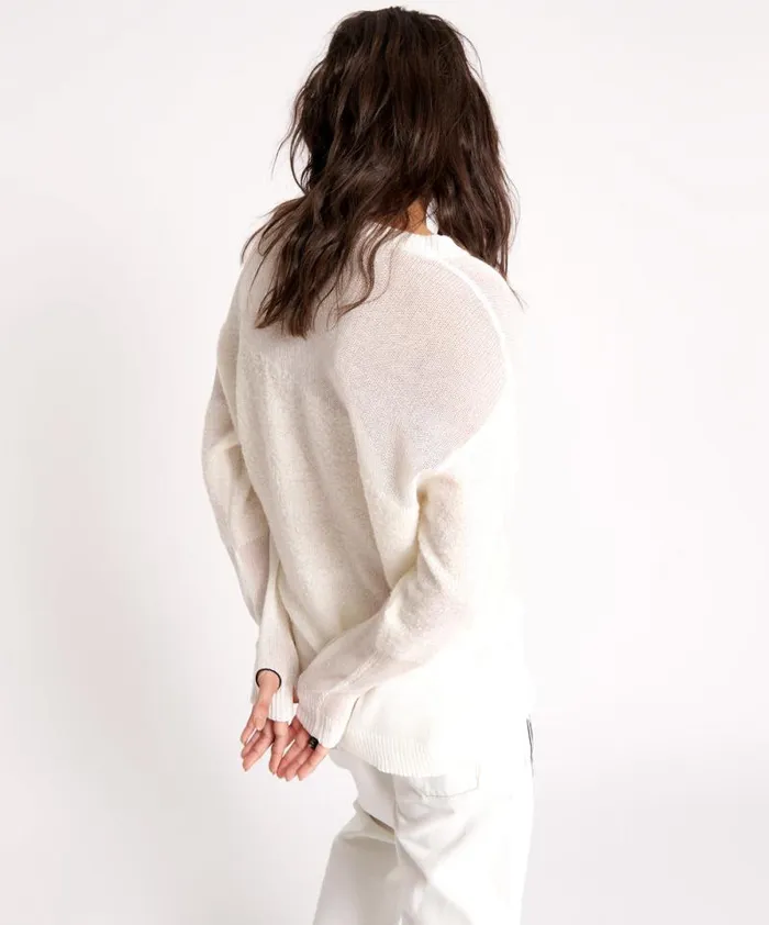 Women SHATTERED CREW KNIT SWEATER WHITE One Teaspoon Knitwear Women SHATTERED CREW KNIT SWEATER WHITE One Teaspoon Knitwear