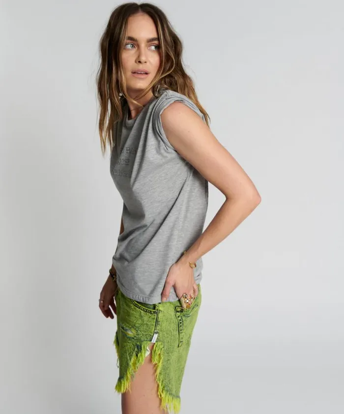 Women SHE IS RARE BURNOUT CREW TEE One Teaspoon Graphic Tees