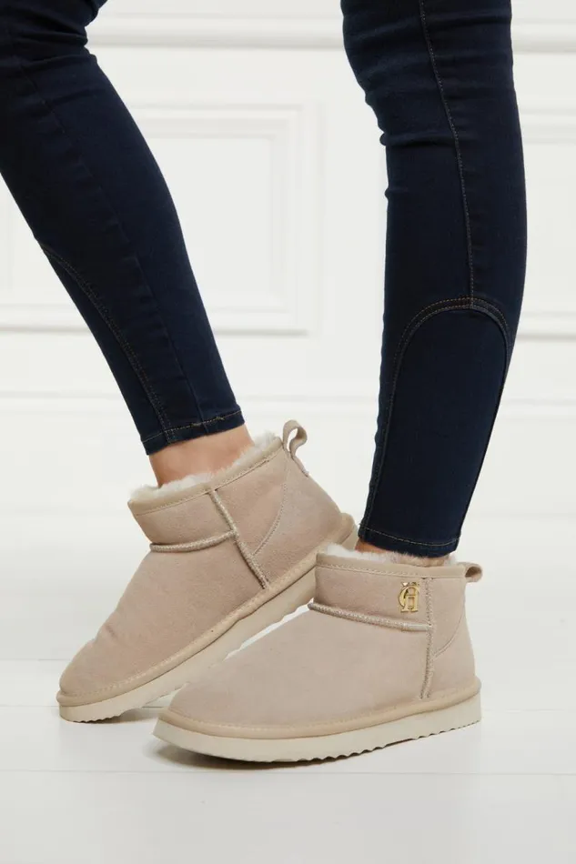 Women Shearling Holland Cooper Ultra Mini Shearling Boot Oyster Women Shearling Holland Cooper Ultra Mini Shearling Boot Oyster