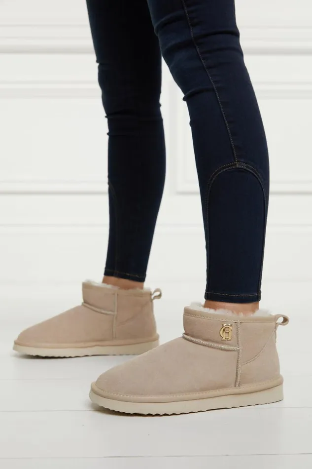 Women Shearling Holland Cooper Ultra Mini Shearling Boot Oyster Women Shearling Holland Cooper Ultra Mini Shearling Boot Oyster