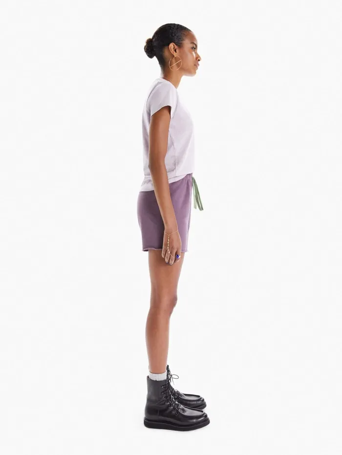 Women Shorts Mother Denim The Bender Short Fray Purple
